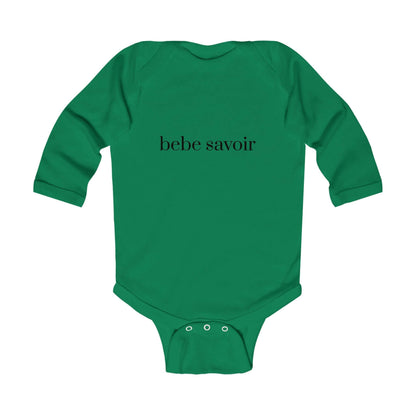 Bebe Savoir Long Sleeve Infant Bodysuit - Cute & Comfy Baby Wear.