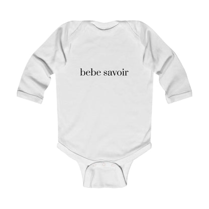 Bebe Savoir Long Sleeve Infant Bodysuit - Cute & Comfy Baby Wear.