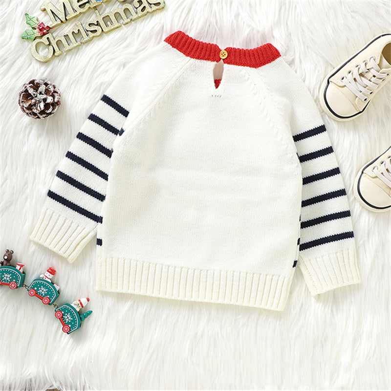 Baby Christmas Cute Santa Claus Jacquard Knitted Sweater