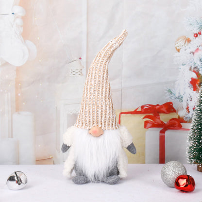 New Knitted Long Hat Santa Claus Air-O-Swiss Christmas Faceless Baby Doll