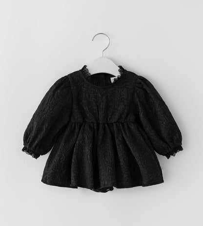 Baby Girl Spring Long Sleeve Lace Collar Jumpsuit