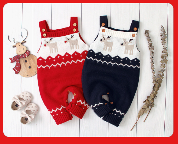 Xmas Baby Romper - Autumn/Winter Jumpsuit for Newborns & Toddlers, Unisex