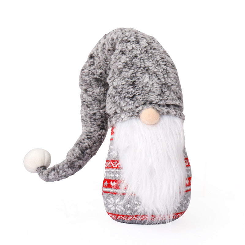 New Knitted Long Hat Santa Claus Air-O-Swiss Christmas Faceless Baby Doll